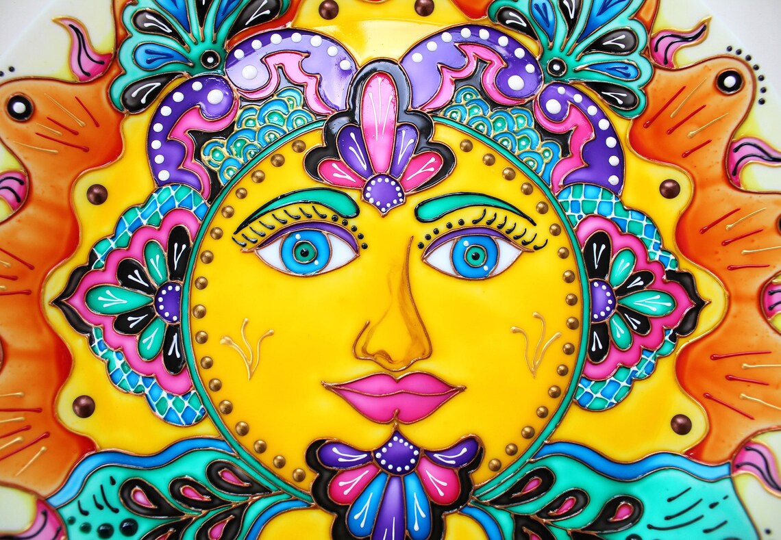 Mexican Sun Decorative plate for hanging Home decor FREE Etsy