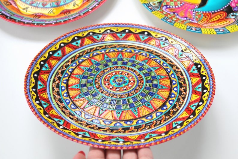 Mexican Set of 4 Decorative Plates Mexico Plates Wall Etsy
