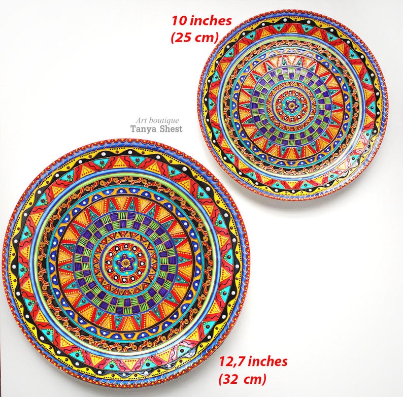 Mexican Set of 4 Decorative Plates Mexico Plates Wall Etsy