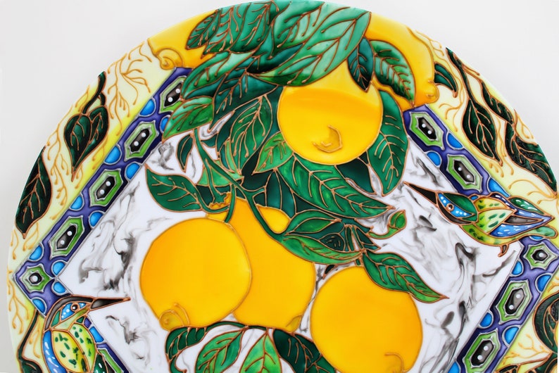 Decorative Plate fresh Citrus Lemon Wall Home Etsy
