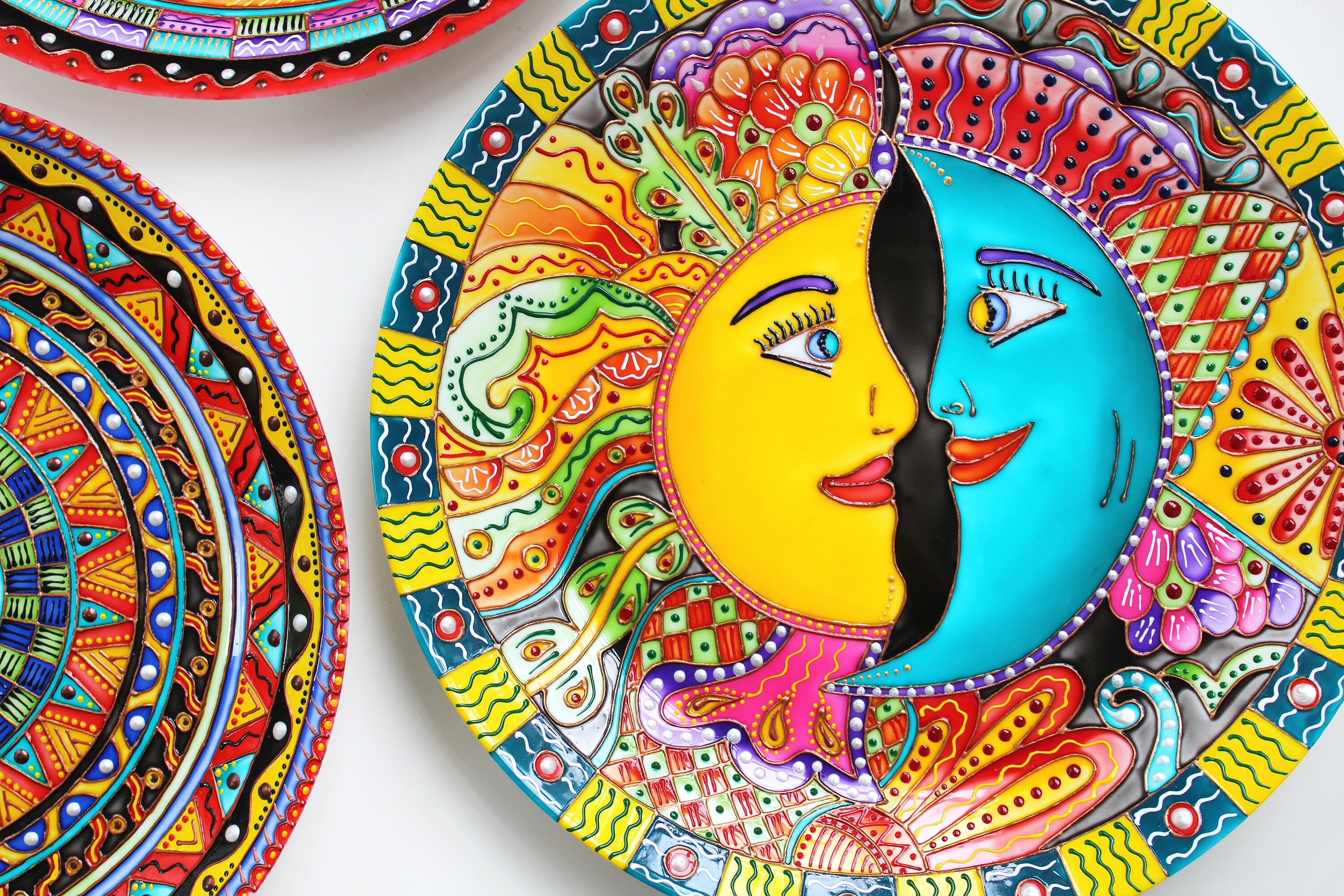 Mexican set of decorative plates for wall decor | Etsy