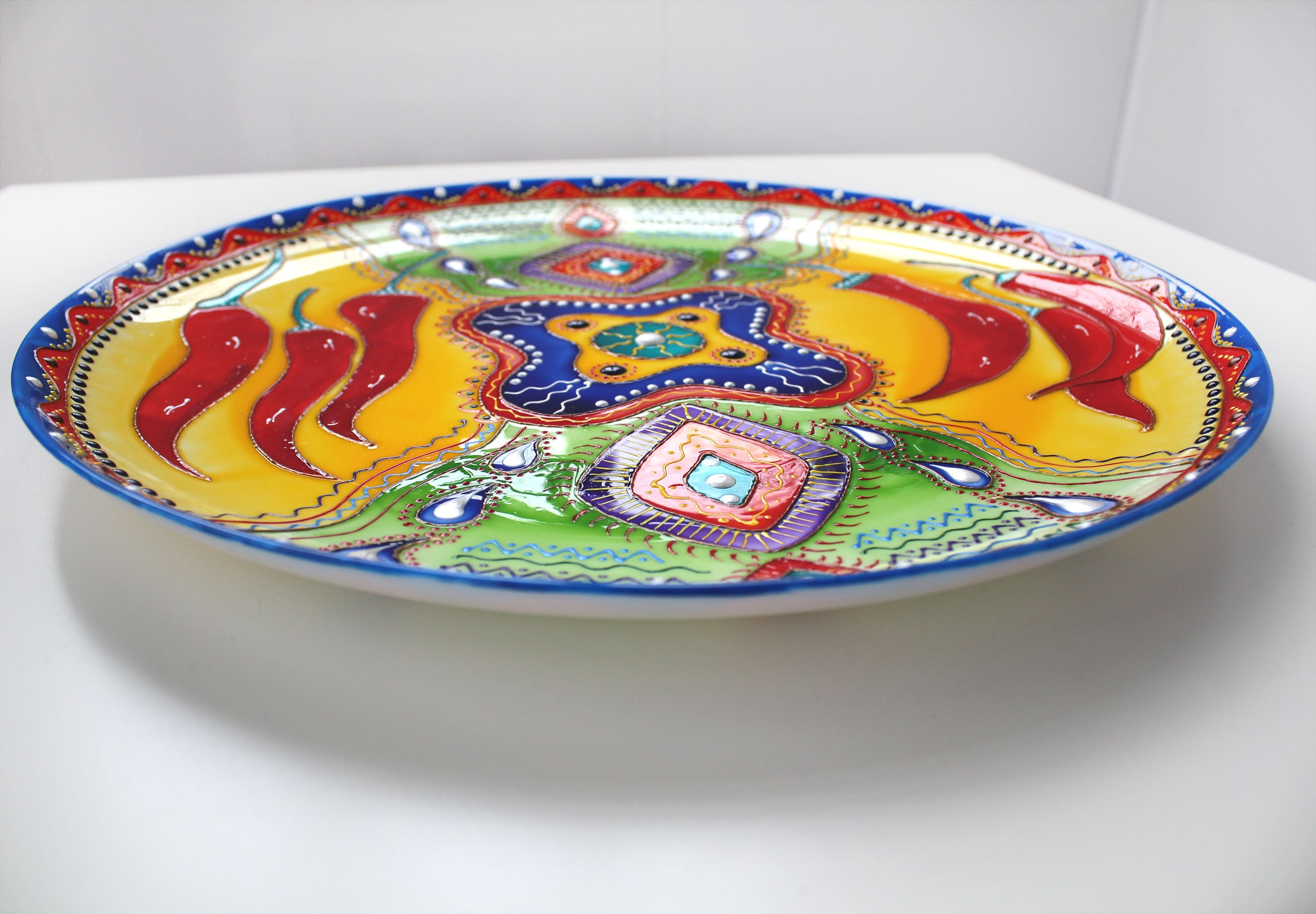 Decorative plate Mexican pepper FREE SHIPPING Etsy