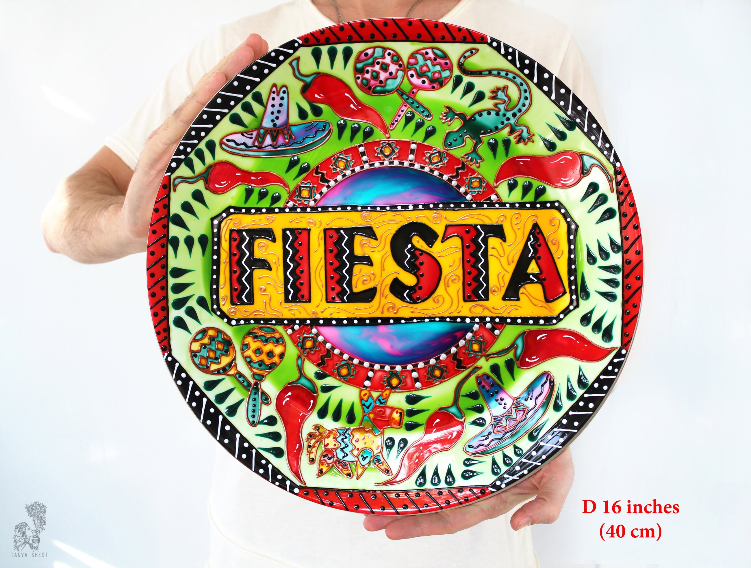 Decorative plate Fiesta Mexican wall decor Etsy