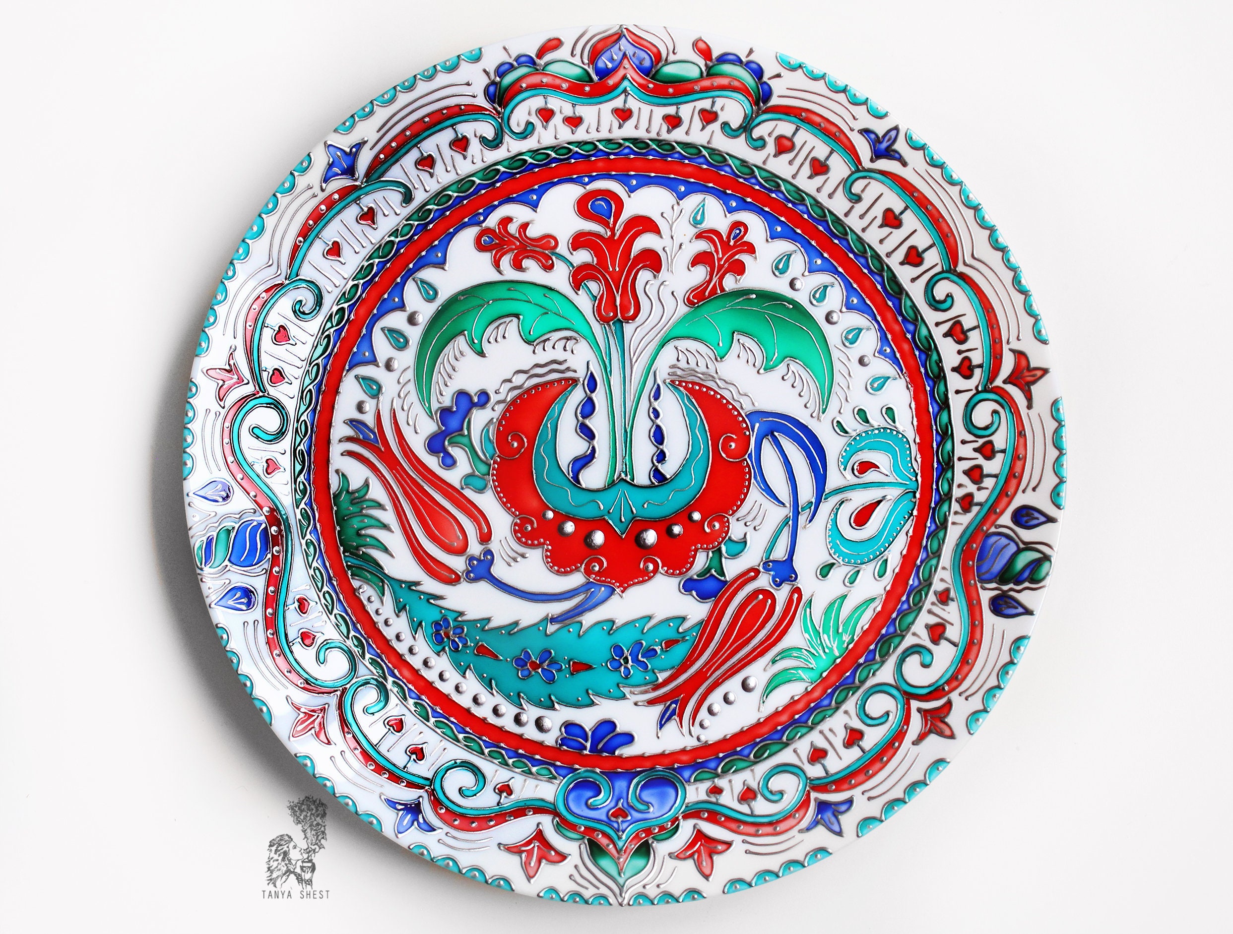Decorative Plate turkey Hand Painted Turkey Wall Etsy