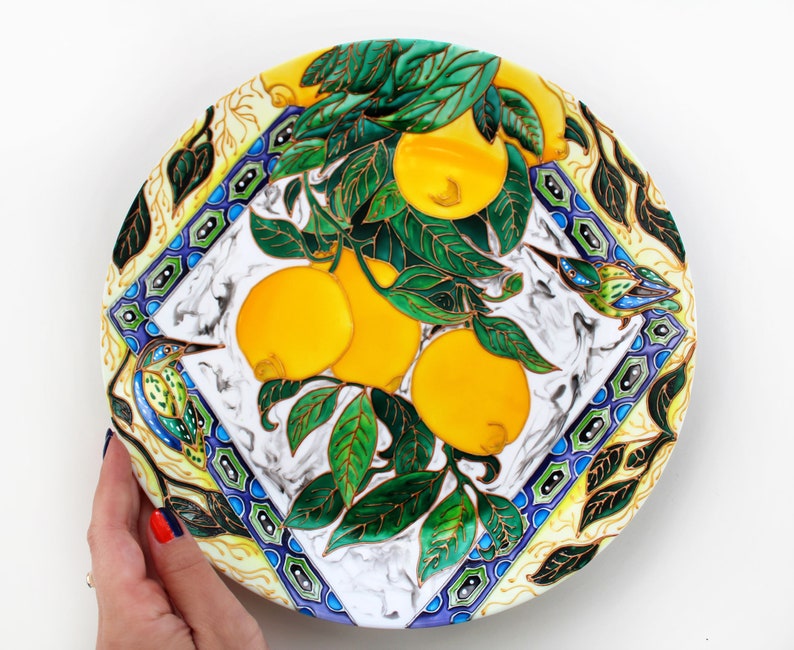 Decorative Plate fresh Citrus Lemon Wall Home Etsy
