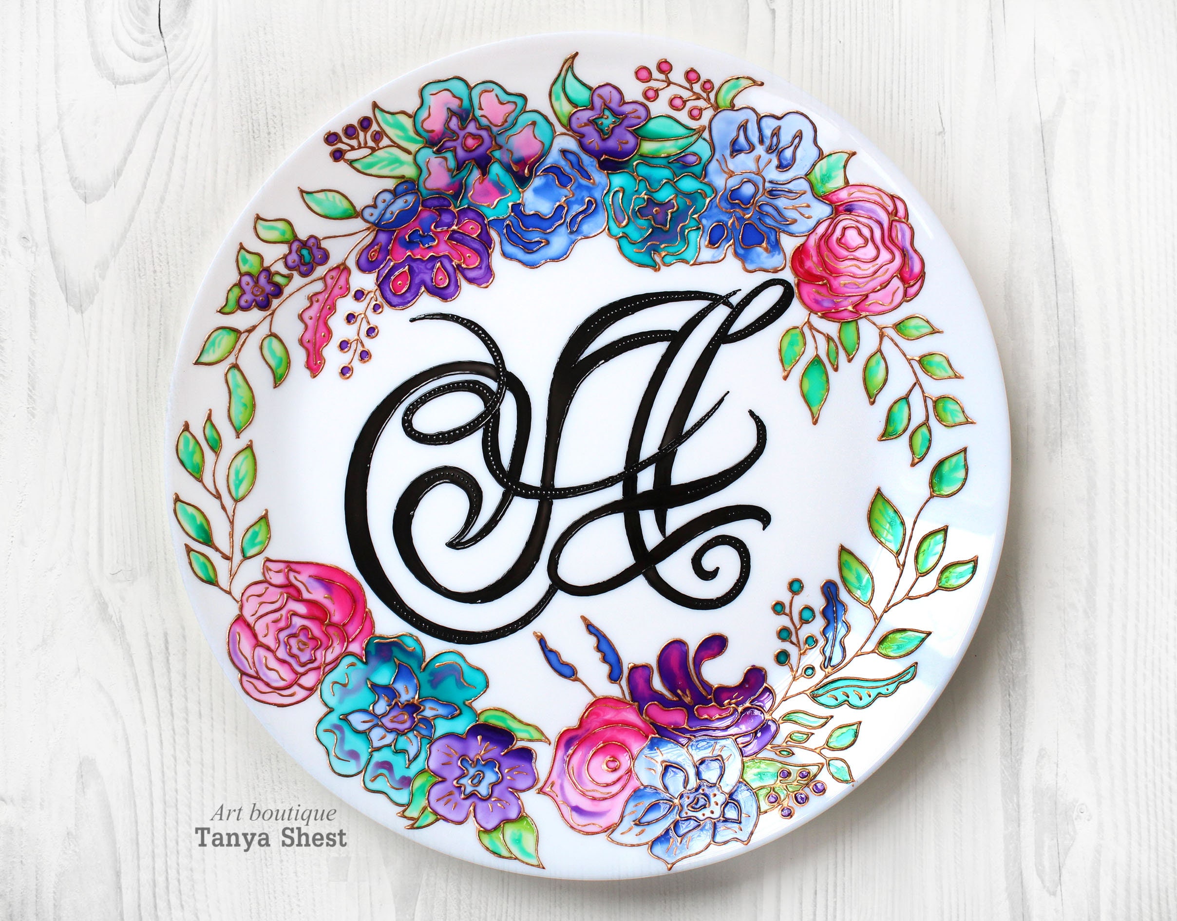 Personalized decorative plate for wall decor Custom Etsy