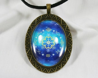 Baltic sign cabochon amulet, Solar year