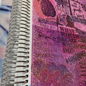 Holographic Glitter Jelly Sheets: Beautiful planner pop for you coil, ring or disc planners Pink