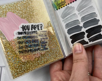 ADHESIVE Jelly Pockets with Holographic Glitter: Pop one in your planner for extra storage!