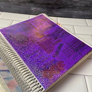 Holographic Glitter Jelly Sheets: Beautiful planner pop for you coil, ring or disc planners Purple