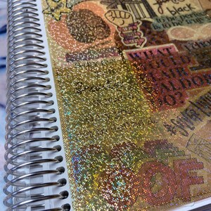 Holographic Glitter Jelly Sheets: Beautiful planner pop for you coil, ring or disc planners Gold