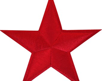 jeans with red star patches