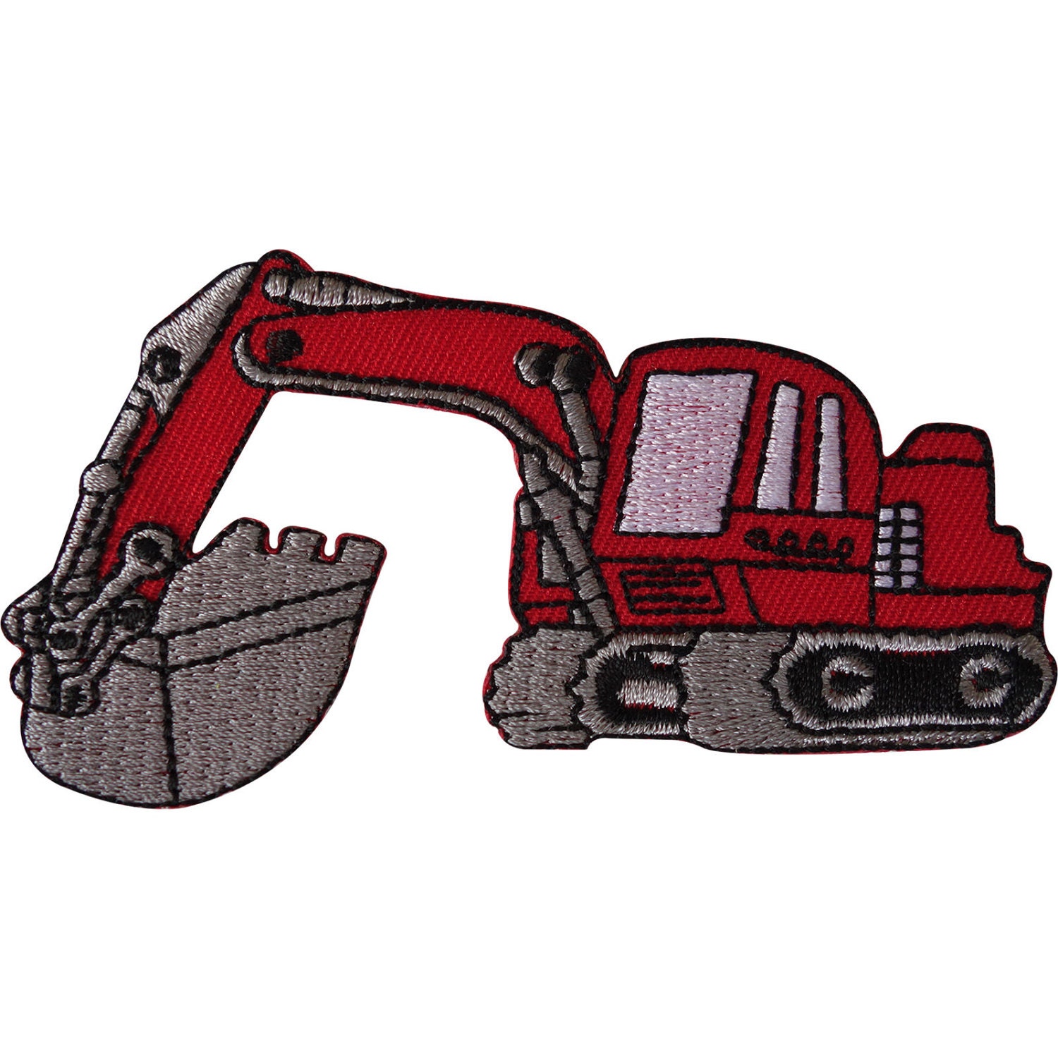 Green Excavator Truck Patch Backhoe Emotcon Con Embrodered Ron On - Foto 5