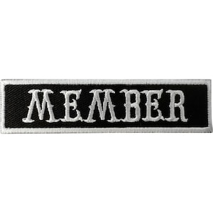 MEMBER Patch Aufnäher Biker Motorrad Motorrad Jacke Weste Mantel Tasche Abzeichen