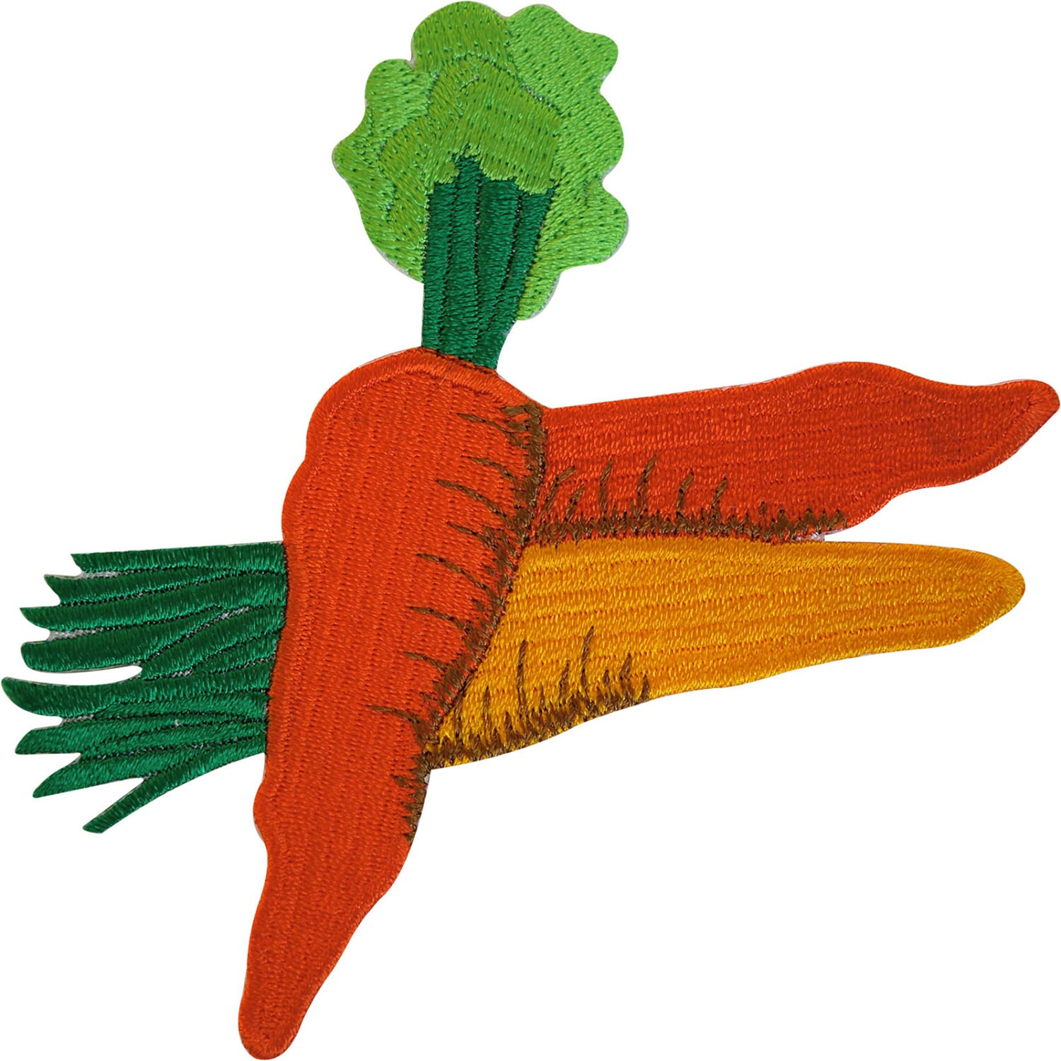 Embroidered Iron On Vegetable Carrot Patch Sew On Badge Clothes Craft Embroidery