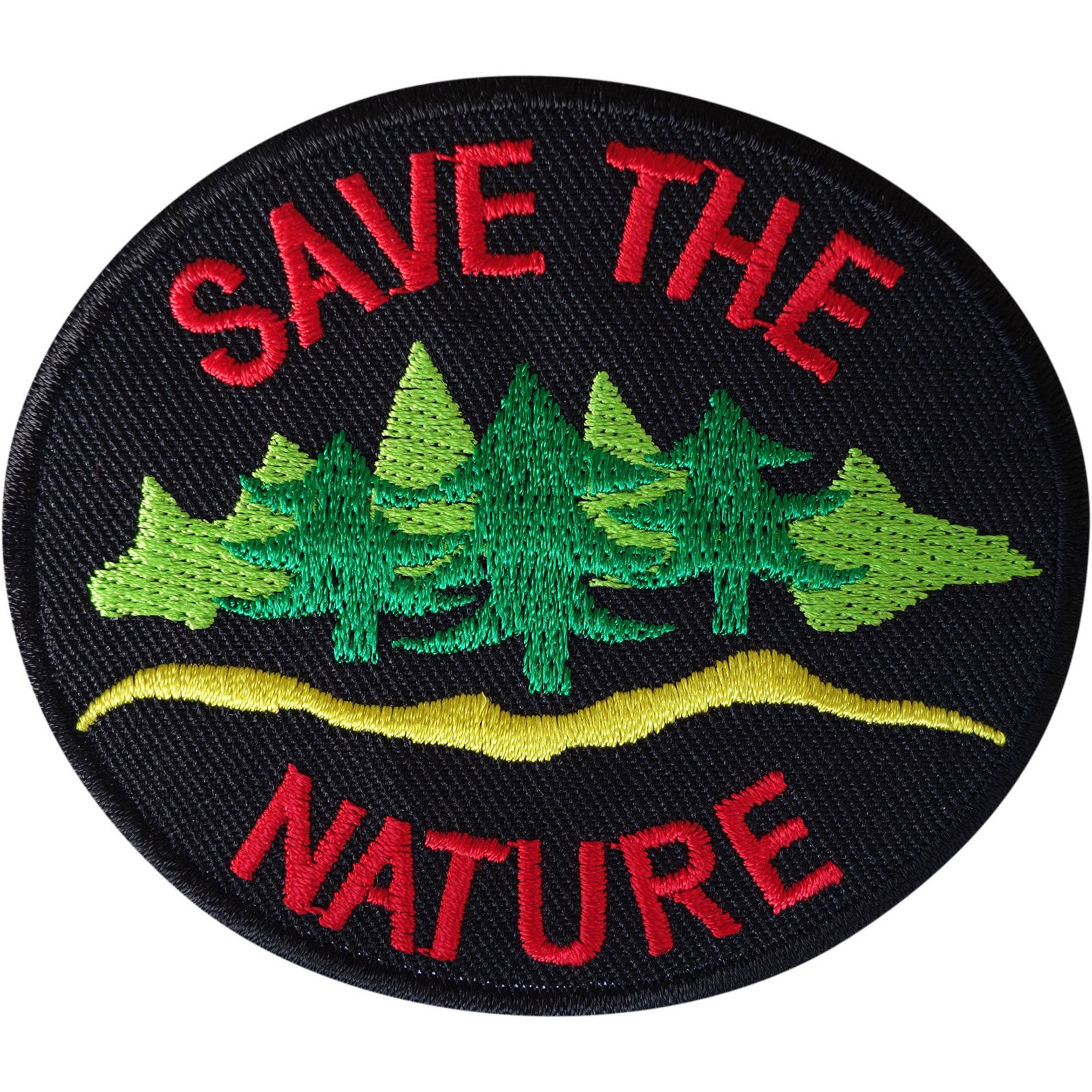 Save the Nature Patch Iron Sew On Clothes Embroidered Badge Etsy