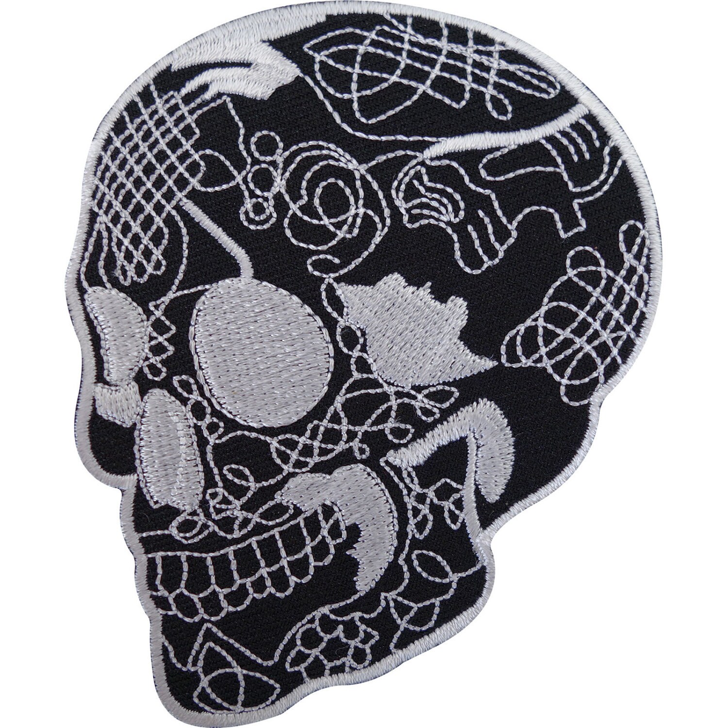 SKULL CROSSBONE BIKER BABY MOTORCYCLE Embroidered Iron on Patch Free Shipping 