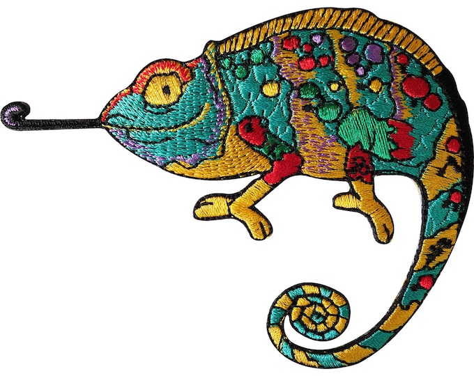 Denim Jean Jacket With Red Asian DRAGON Embroidery Appliqué - Foto 6