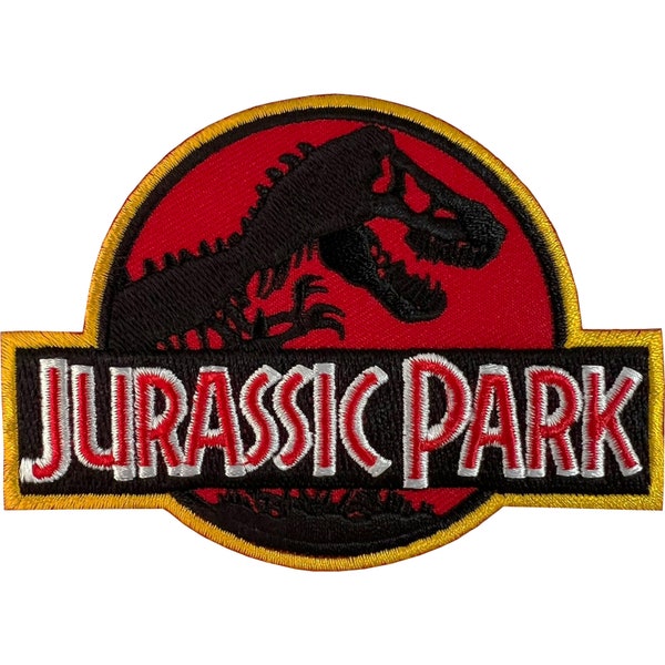 Écusson Jurassic Park à coudre, sac à vêtements, veste, badge brodé dinosaure