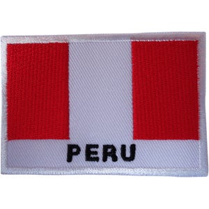 Peru Flagge Patch Eisen annähen peruanische Südamerika gestickte Stickerei Abzeichen