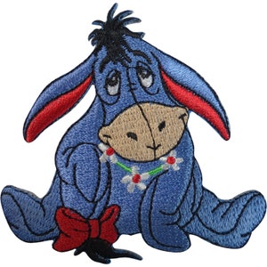 Disney Winnie the Pooh Eeyore Patch Embroidered Badge Iron On Sew On T Shirt Bag