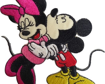 In Stock Now 4 Mickey and Minnie Mouse Kissing in Love Anniversary  Disneyland Disney Parks Wedding Embroidered Iron on Patch 