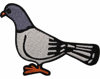 Bird Patch Set 2 Pcs. Mini Blue White Little Bird Tattoo Swallow Dove Vintage Iron On Patches - Foto 4