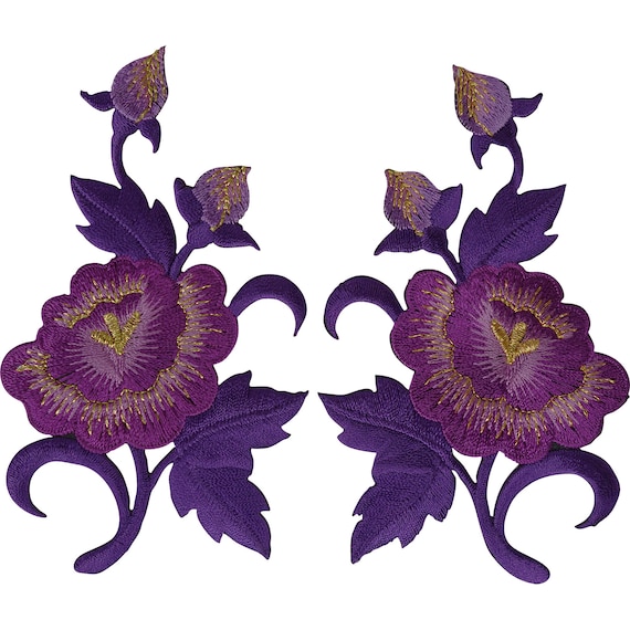 10Pcs Beautiful Pink Butterfly Embroidered Patches Iron On For Clothing Diy Apparel Accessory Garment Stickers Appliques