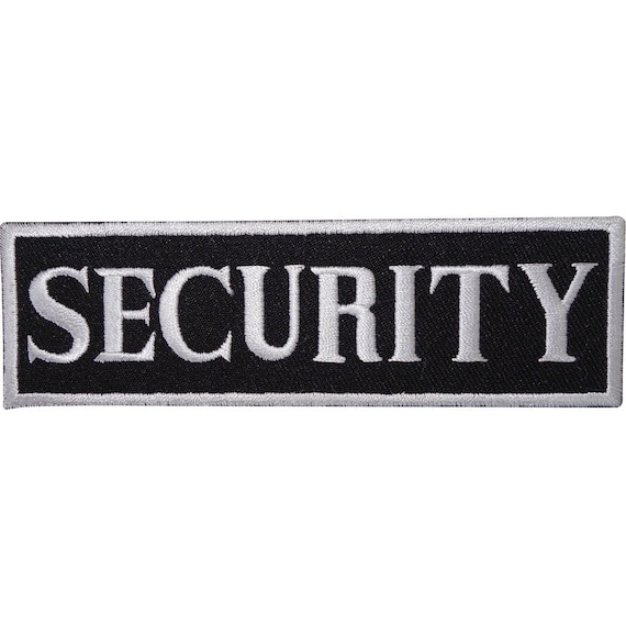 Security Embroidered Iron / Sew on Patch T Shirt Safety Vest