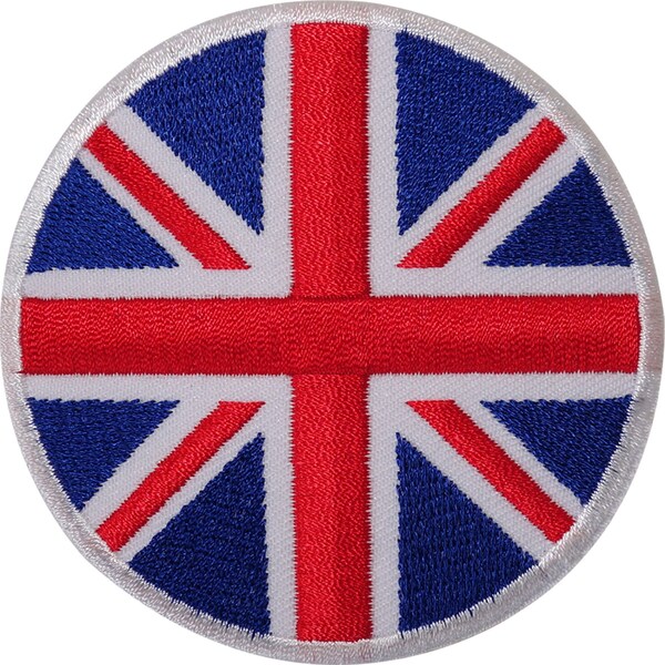 Triumph Union Jack Black Flag Iron-On/Sew-On Embroidered Patch - Made In UK