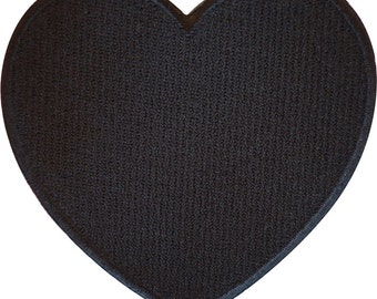 Embroidered Iron On Black Love Heart Patch Sew On Badge Romantic Gift Present