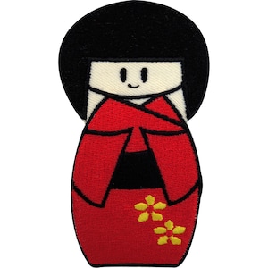 Parche para muñeca japonesa Hina, para planchar, coser o bordar, Día del Hinamatsuri en Japón