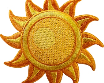 Sun Patch Iron Sew On Embroidered Badge Cloth Denim Jean Jacket Embroidery Decal