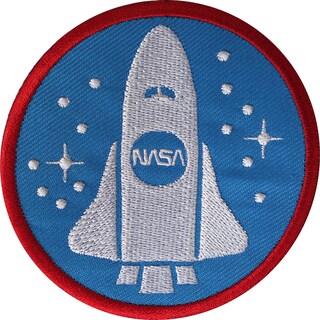 Patch NASA Space Shuttle Ricamato – 8,7x4 Cm, Da Stirare O Cucire Su Giacca, Zaino, T-Shirt