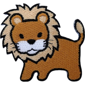 Leeuw patch geborduurde badge opstrijkbare kleding naaien T-shirt jas jas jeans