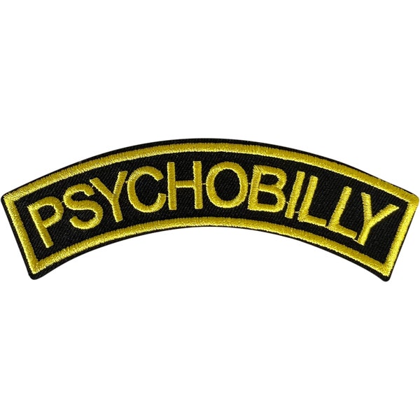 Psychobilly Patch Iron Sew On Clothes Bag Rockabilly Punk Rock Embroidered Badge