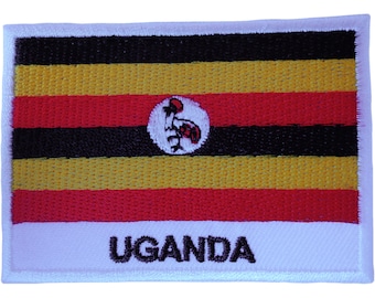 Uganda Flag Patch Iron Sew On Clothes Jacket Jeans Bag Africa Embroidered Badge