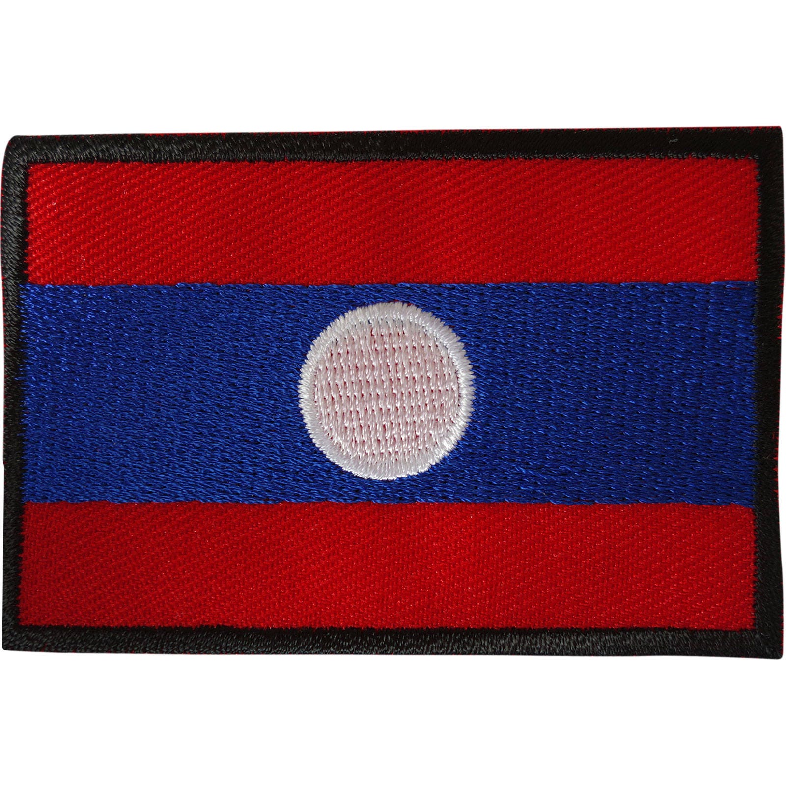 Laos Drapeau Patch fer à repasser sur coudre sur les vêtements à broder Lao badge brodée Applique
