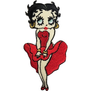 Betty Boop Toppa Distintivo Ricamato Ferro Cucire Su Vestiti Borsa T-Shirt Jeans Vestito