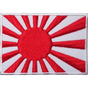 Japan Rising Sun Flag Embroidered Iron / Sew On Patch Karate Military Army Badge