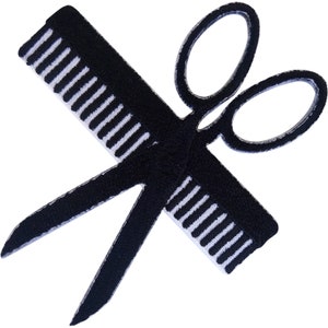 Kappers kapper kam schaar patch opstrijkbare kleding geborduurde badge opnaaien
