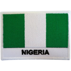 Gestickte Nigeria-Flaggen-Flecken-Abzeichen-Eisen aufnähende T-Shirt-Tasche Westafrika abuja