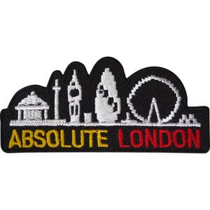London Patch Iron Sew On UK Embroidered Badge United Kingdom Embroidery Applique