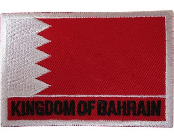 Kingdom of Bahrain Flag Patch Iron Sew On Embroidered Badge Embroidery Applique