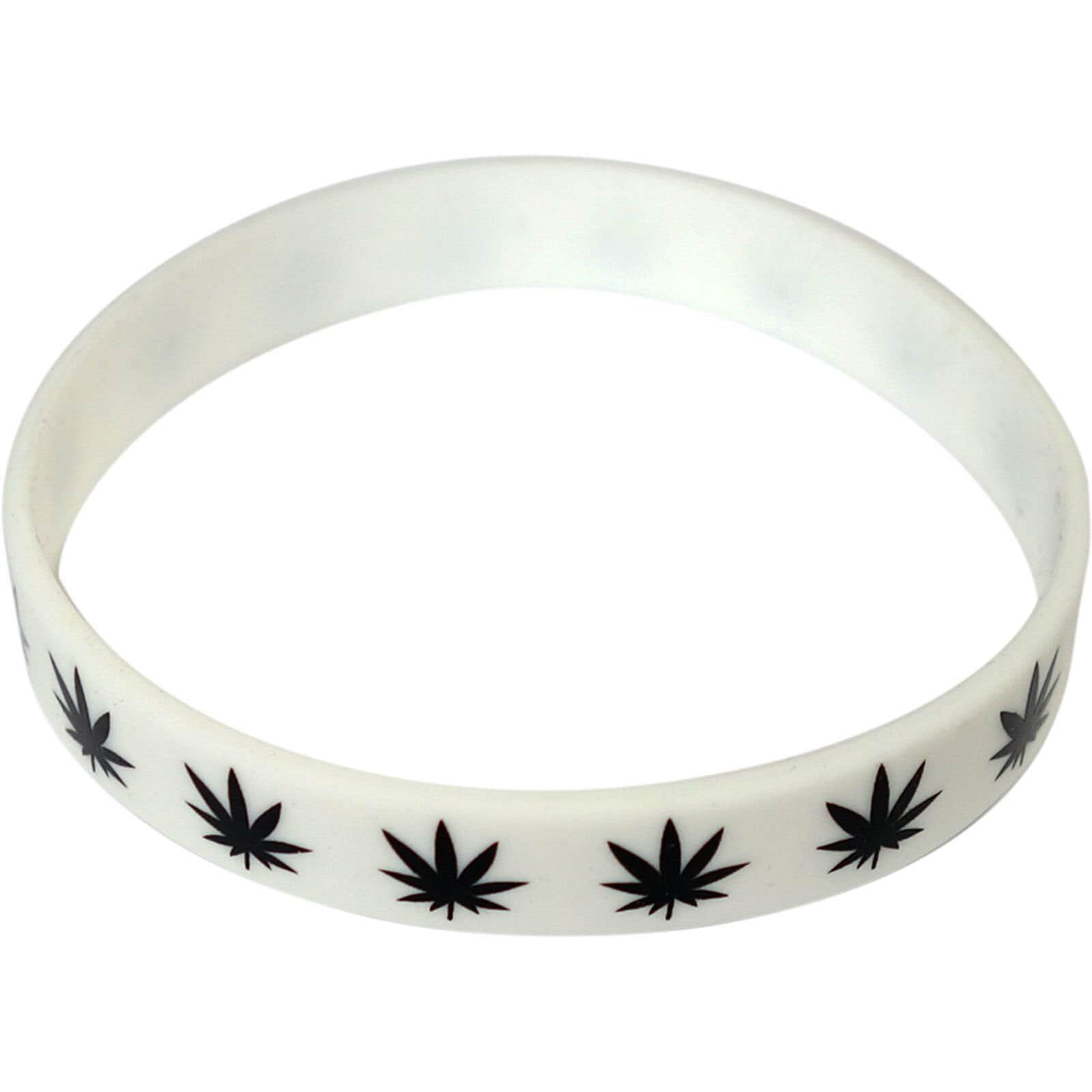 ラバーブレスレット シリコンリストバンド 大麻バングル メンズ