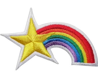 Étoiles arc-en-ciel brodées à repasser/coudre écusson vêtements veste chemise badge transfert