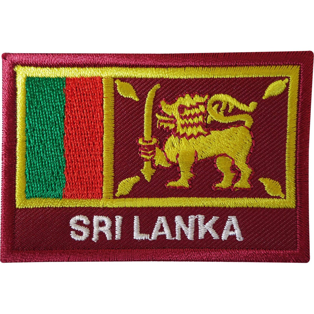 Sri Lanka Flag Patch Sew on Clothes Jacket Jeans Sri Lankan Etsy