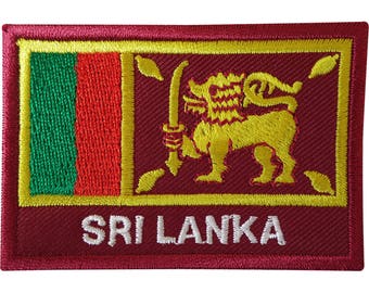 Sri Lanka Flag Patch Sew On Clothes Jacket Jeans Sri Lankan Embroidered Badge