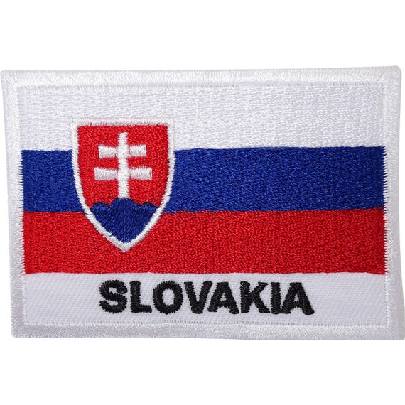 Slovakia National Flag With Name Embroidered Iron On Patch Sew On Badge Applique