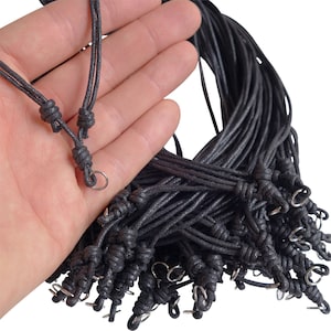Black Hemp Cord Pendant Necklace Chains Chokers String Knot Ropes Bulk Wholesale